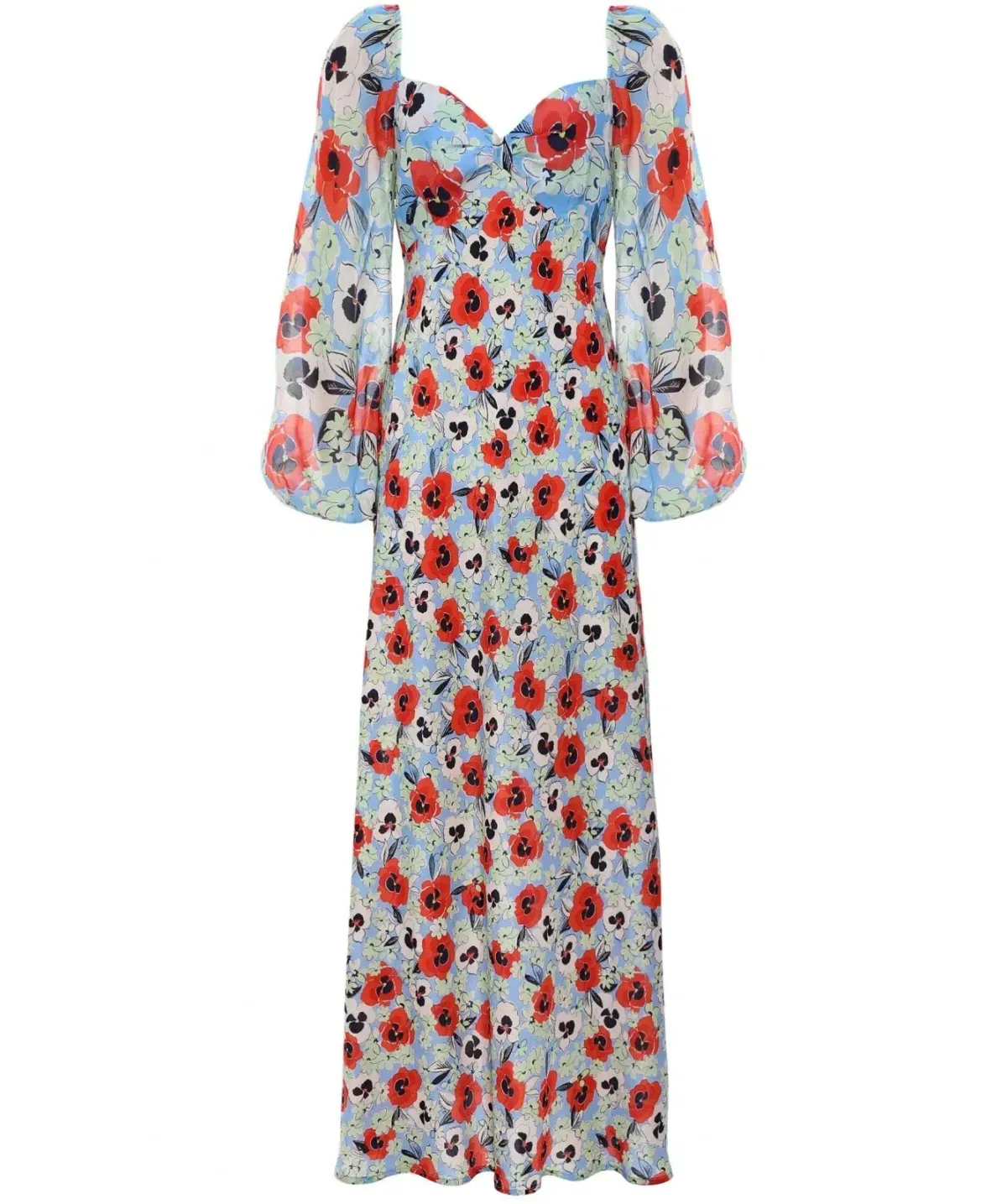 Rixo Gio Pansy Silk Midi Dress Floral Size M / UK 12 - Image 4