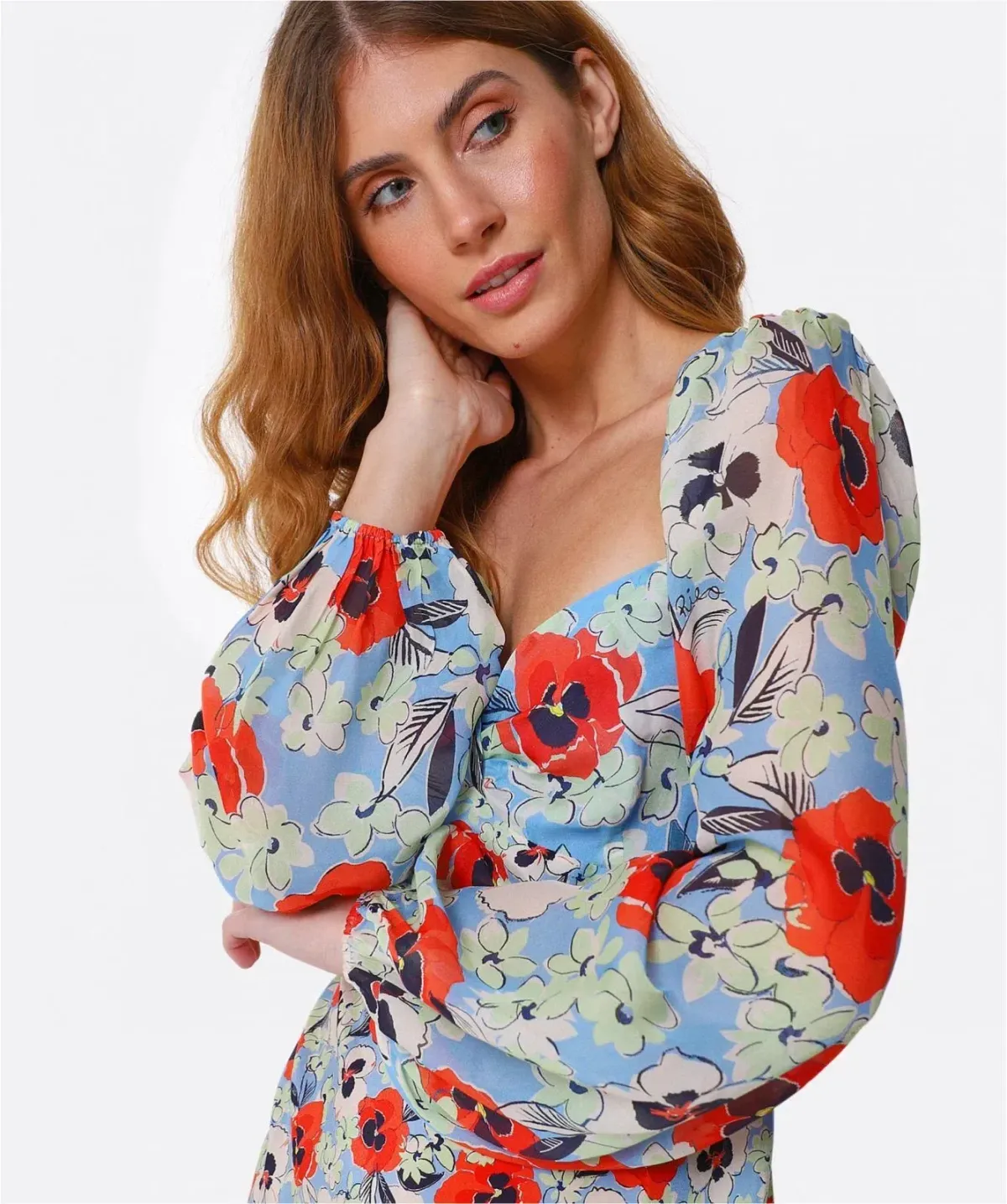 Rixo Gio Pansy Silk Midi Dress Floral Size M / UK 12 - Image 2