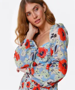 Rixo Gio Pansy Silk Midi Dress Floral Size M / UK 12 for rent on The Volte - image 2