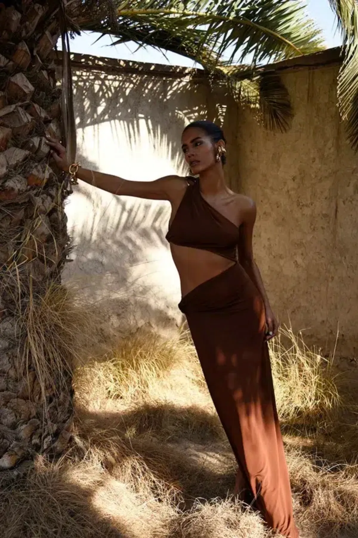 Rat & Boa Isamaya Maxi Dress Brown Size UK 10 - Image 4