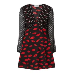 Rixo Lia Lip Mini Dress Kiss Print Size S / UK 10 for rent on The Volte - image 6