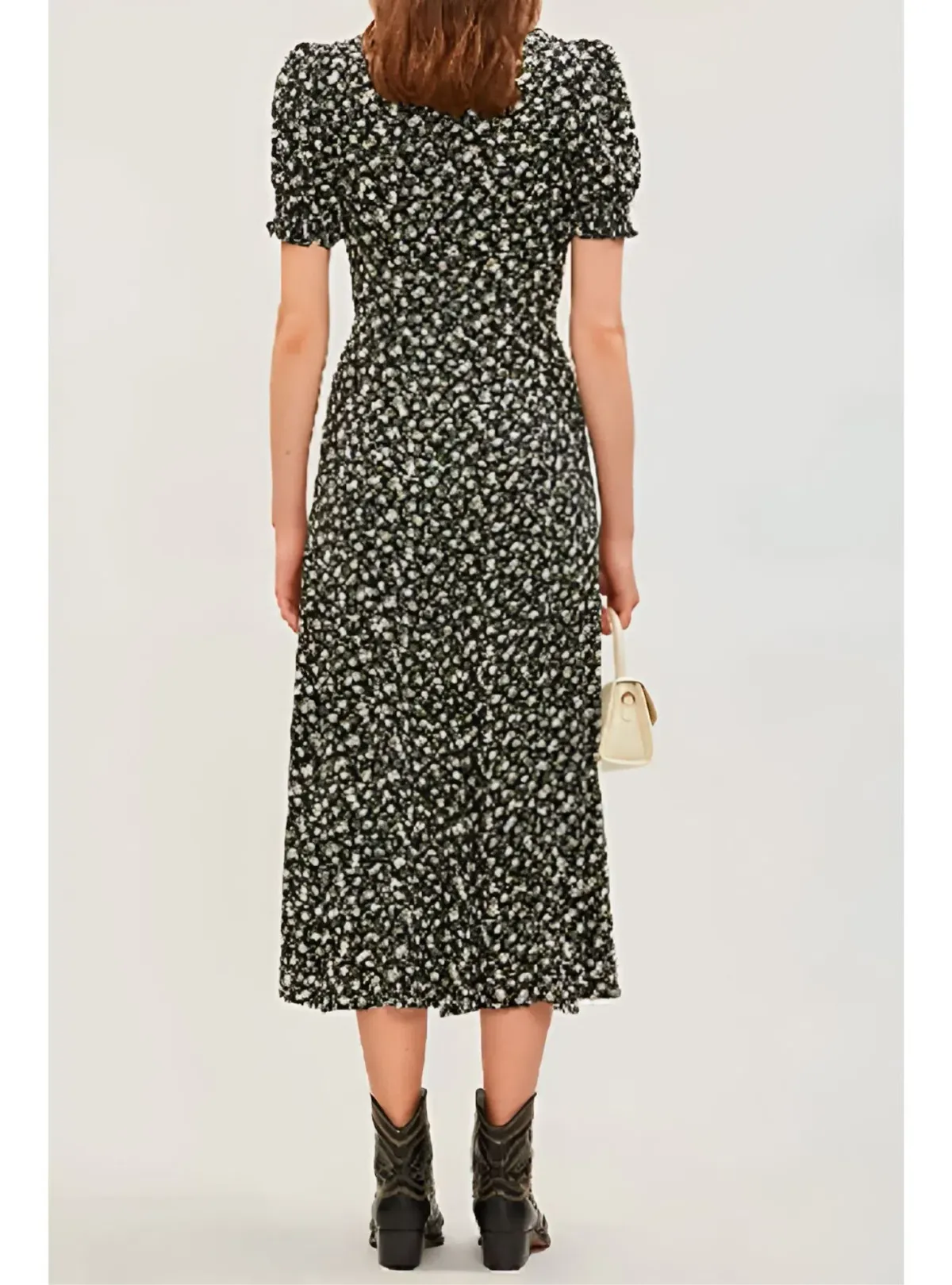 Reformation Lacey Cherie Abstract Print Midi Dress Floral Size UK 12 - Image 3