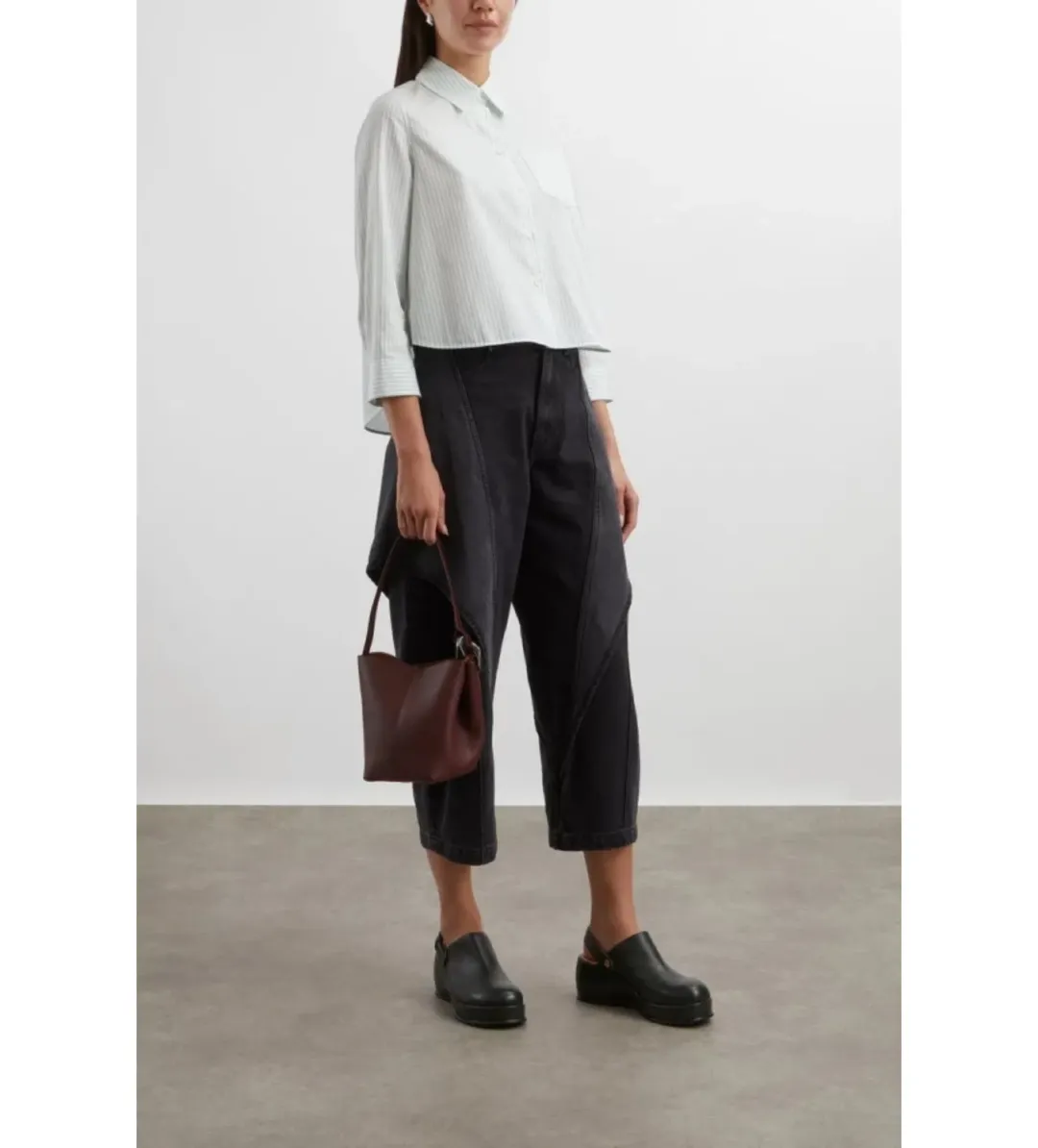 Loewe Trapeze Shirt Green/White Stripe Size 10 for rent on The Volte - main image