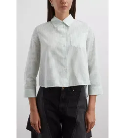 Loewe Trapeze Shirt Green/White Stripe Size 10 for rent on The Volte - image 2