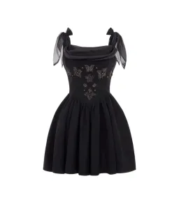Clio Peppiatt Iris Crystal Dress Black Size 8 for rent on The Volte - image 4