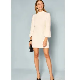 Rixo Lara Sequinned Mini Dress in Ivory Sequin Size UK 12 for rent on The Volte - image 1