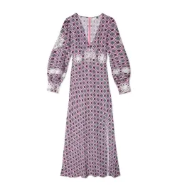 Rixo Dada Dress Pink Size UK 10 for rent on The Volte - image 4
