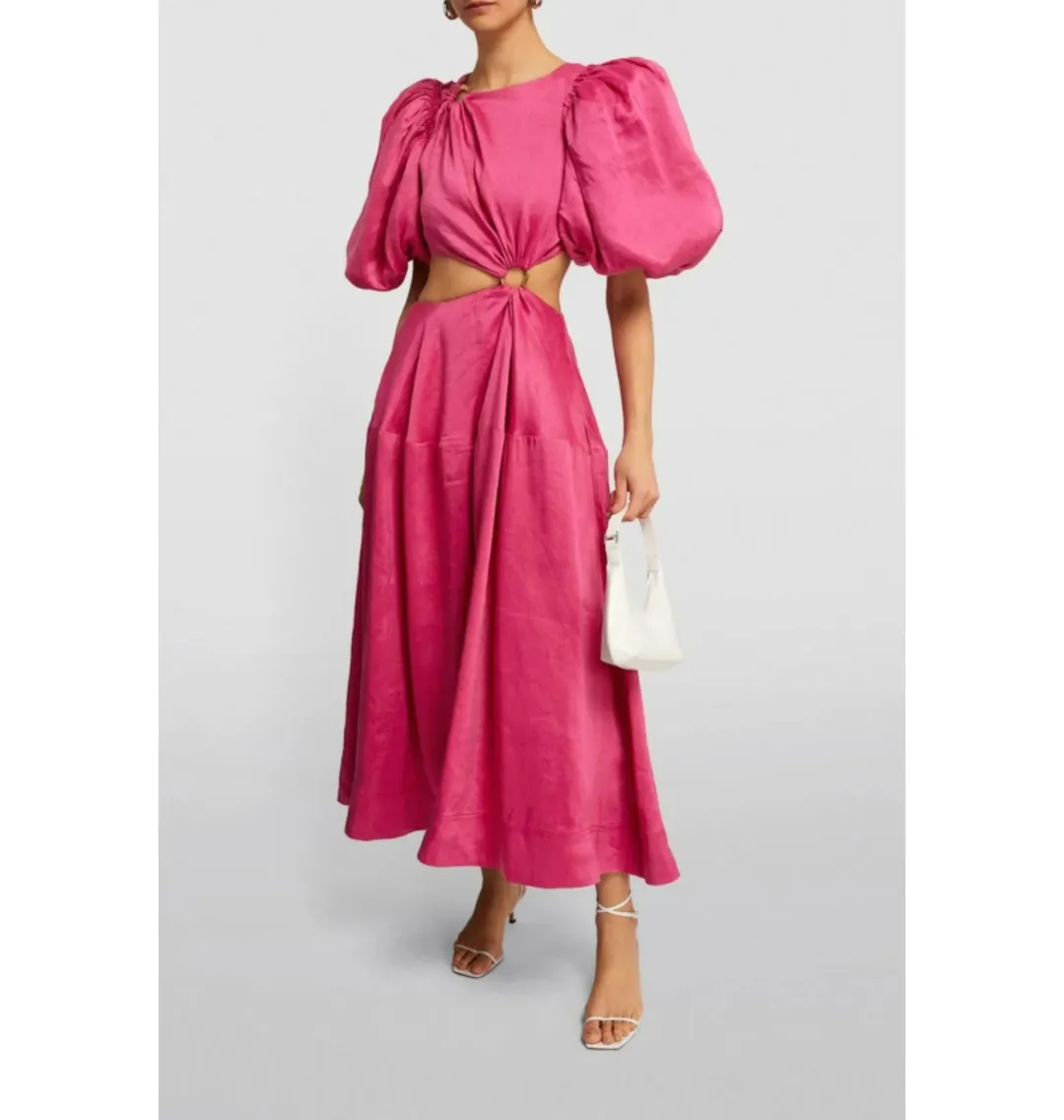 Aje Vanades Cut Out Dress Fuchsia Pink Size UK 12 for rent on The Volte - main image