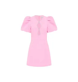 Rebecca Vallance Karina Puff Sleeve Mini Dress Pink Size UK 8 for rent on The Volte - image 4