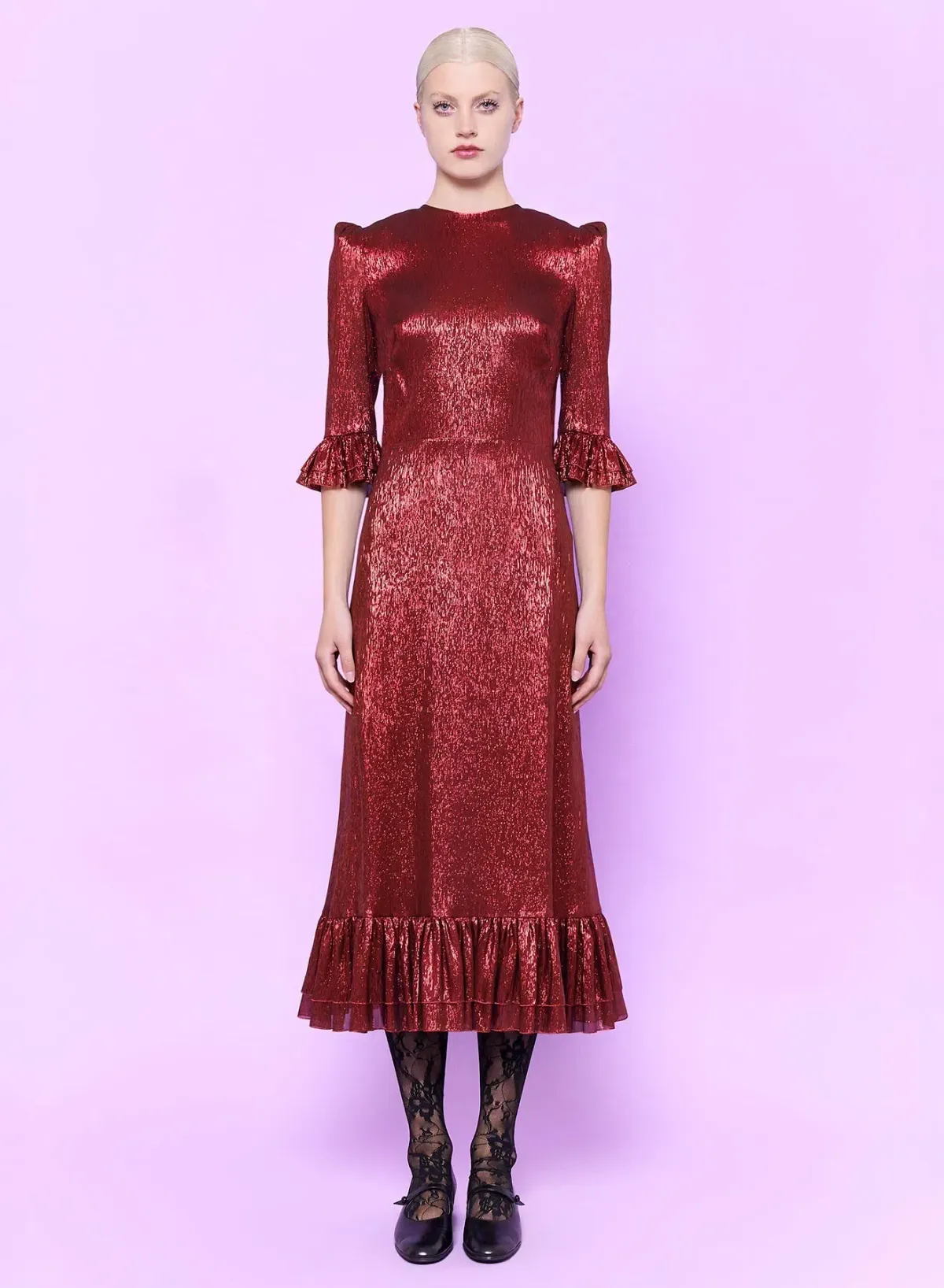 The Vampire's Wife The Falconetti Midi Dress Red Size UK 10 - Image 1