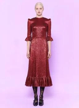 The Vampire's Wife The Falconetti Midi Dress Red Size UK 10 for rent on The Volte - image 1