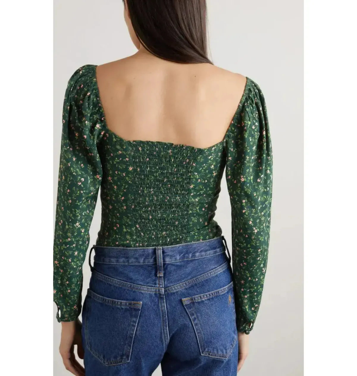 Reformation Clio Top Green Size UK 12 - Image 2