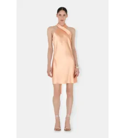 Galvan Pandora Halter Neck Mini Dress Peach Size 12 for rent on The Volte - image 1