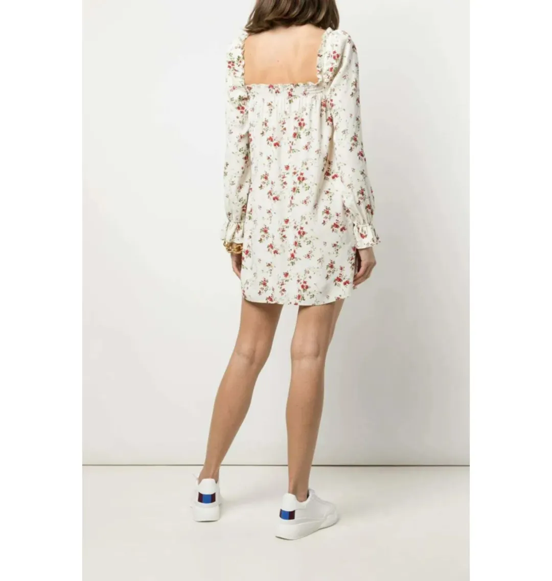 Reformation Hudsen Dress Floral Size UK 10 for rent on The Volte - main image