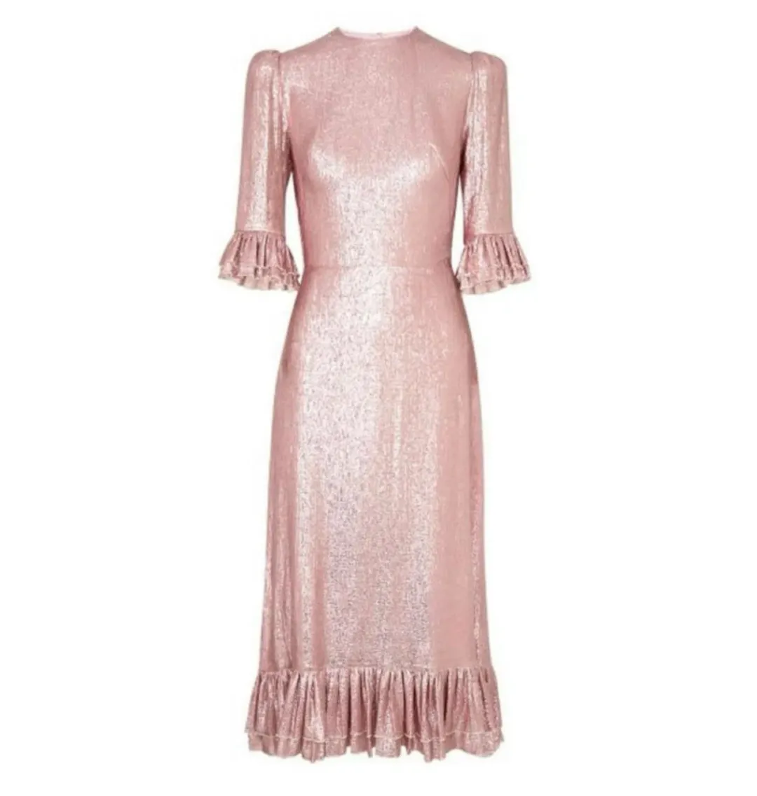 The Vampire’s Wife Falconetti Dress in Pink Size UK 12 for rent on The Volte - main image
