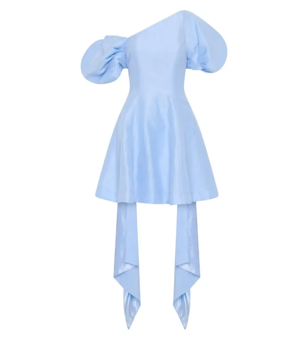 Aje Arista Mini Dress Powder Blue Size 10 for rent on The Volte - main image