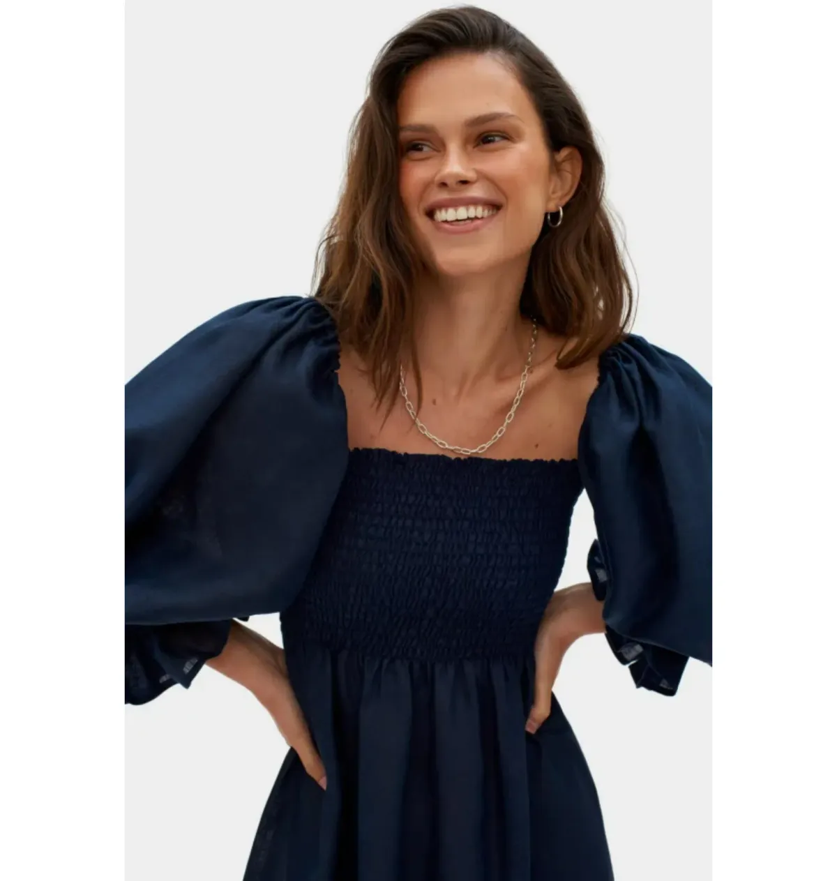 Sleeper Atlanta Dress in Navy Size S / UK 8 - Image 3