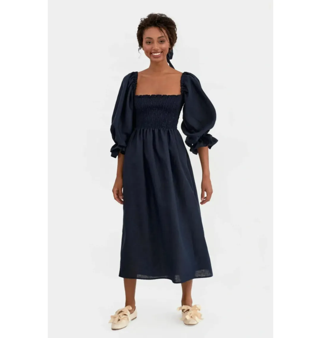 Sleeper Atlanta Dress in Navy Size S / UK 8 for rent on The Volte - main image
