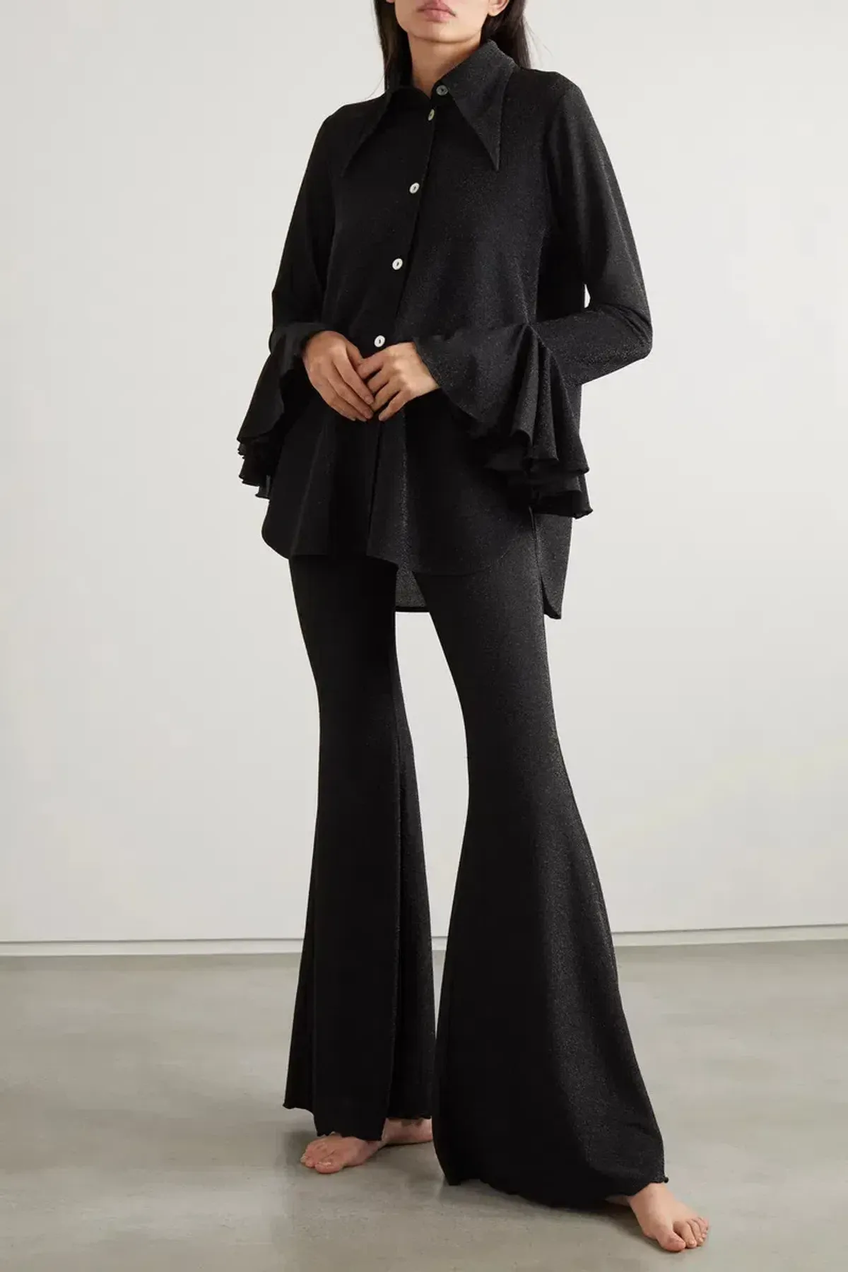 Sleeper Cosmos Flare Lounge Suit Black Size UK 8 - Image 1