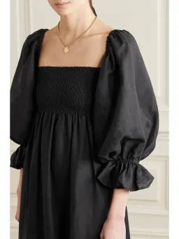 Sleeper Atlanta Off Shoulder Midi Dress Black Size M / UK 10 for rent on The Volte - image 2