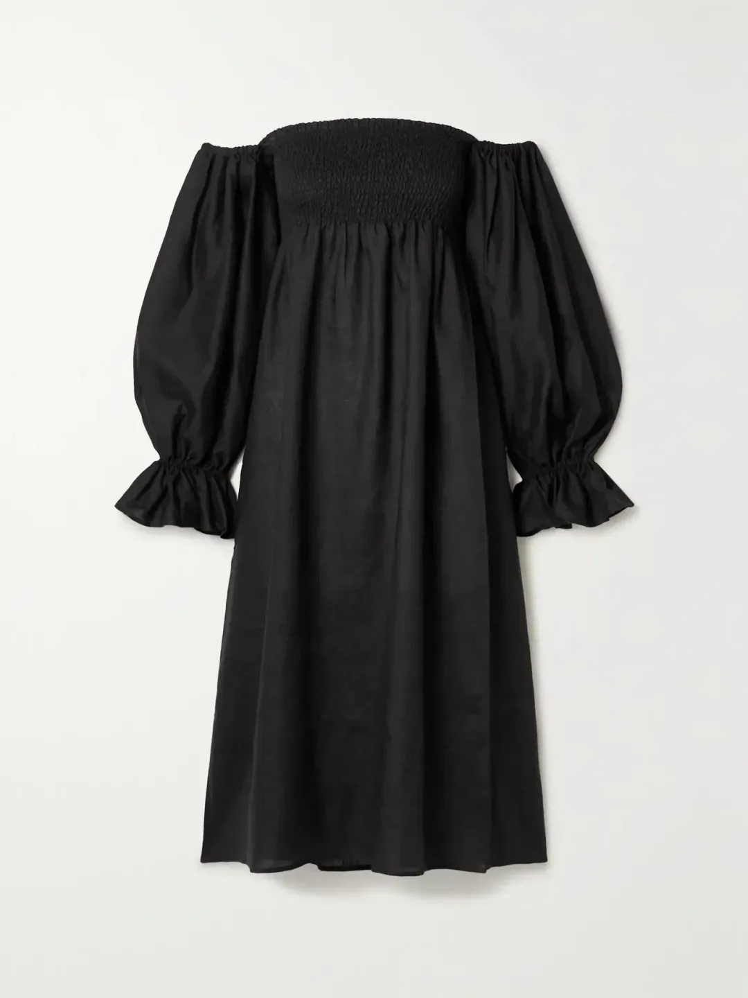 Sleeper Atlanta Off Shoulder Midi Dress Black Size M / UK 10 for rent on The Volte - main image