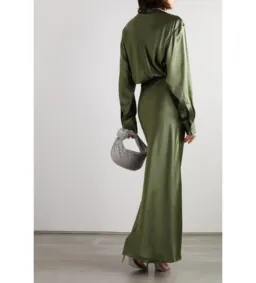 Christopher Esber Triquetra Silk Cut Out Maxi Dress Green Size 12 for rent on The Volte - image 2