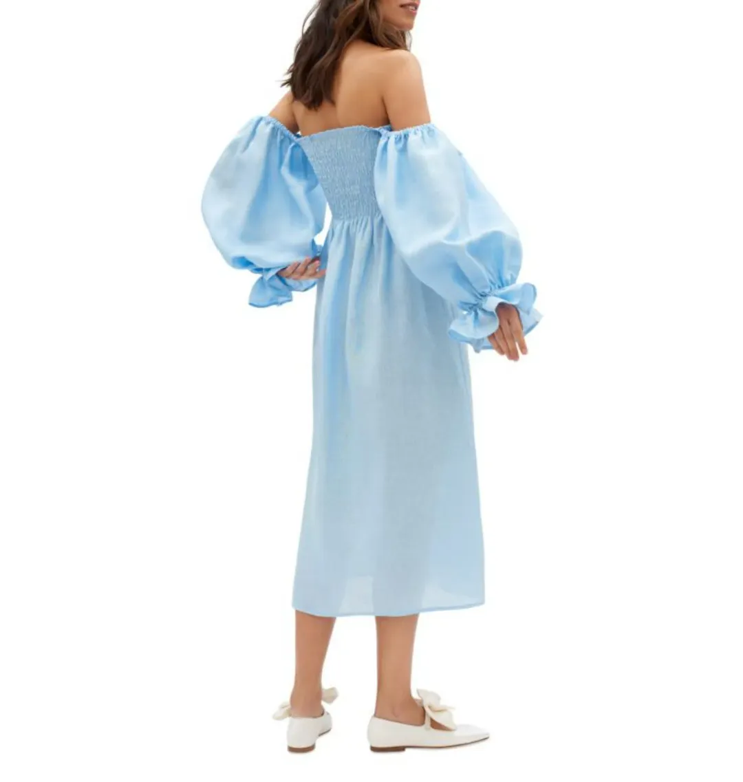 Sleeper Atlanta Dress Blue Size UK 10 for rent on The Volte - main image