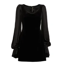 The Vampire’s Wife Little Ghost Velvet Mini Dress Black Size UK 12 for rent on The Volte - image 4
