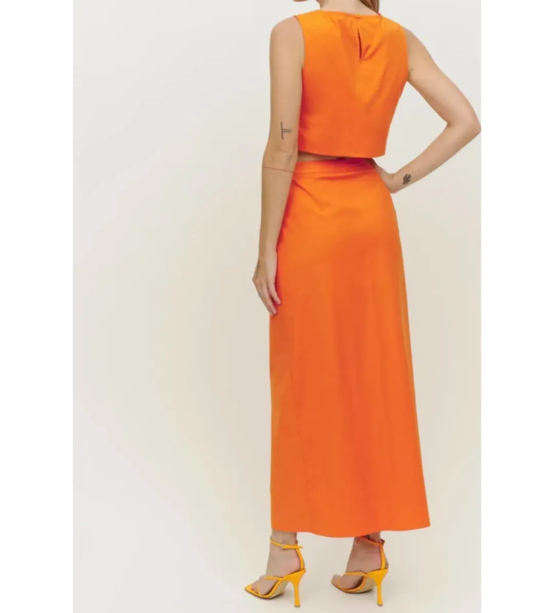 Reformation Mylie Co-ord Orange Size 10 for rent on The Volte - main image