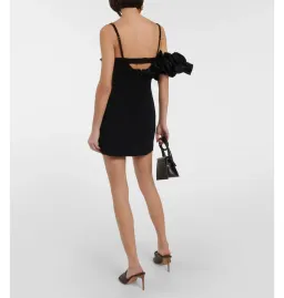 Jacquemus Le Robe Duna Frill Dress Black Size UK 10 for rent on The Volte - image 4