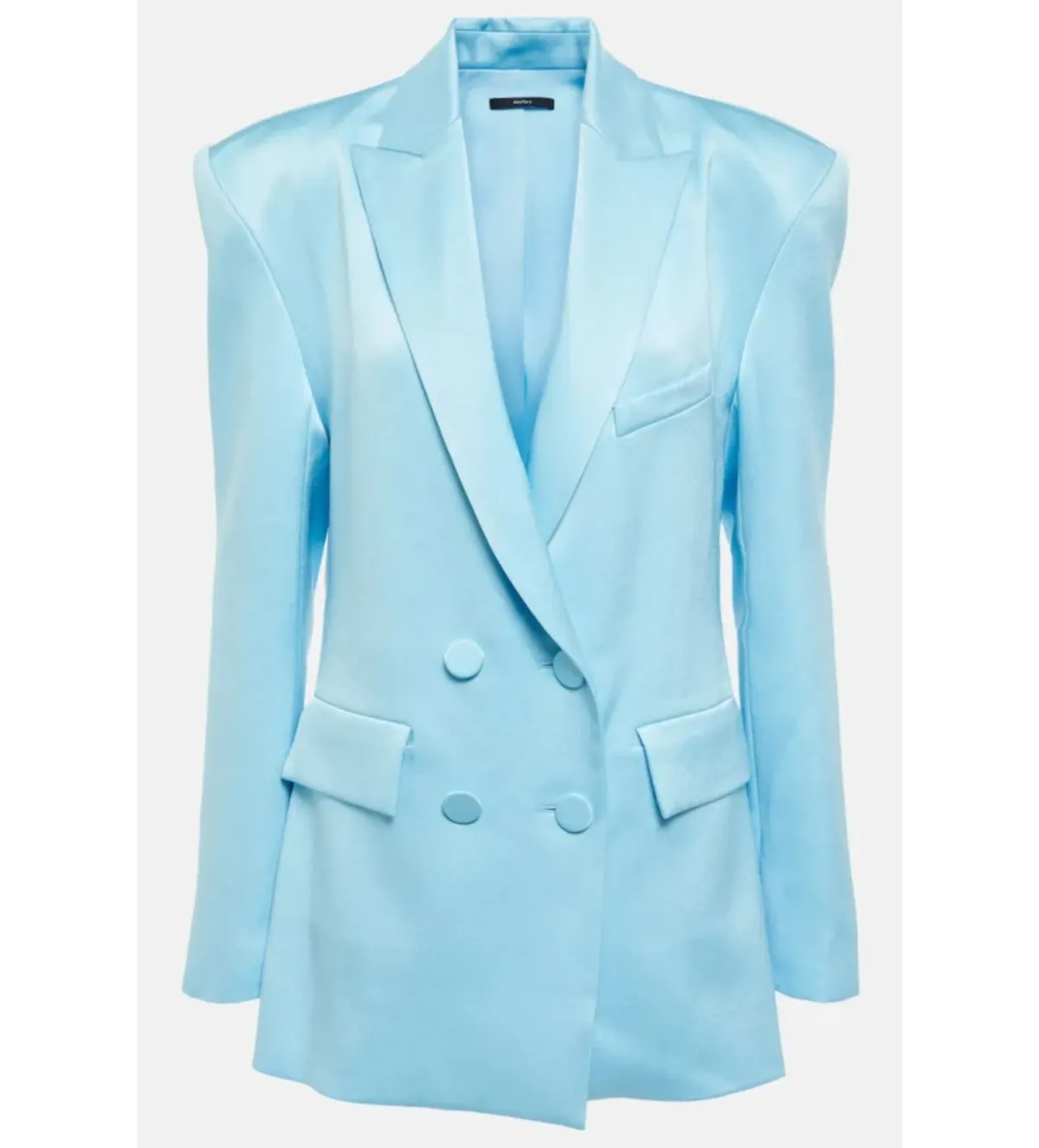 Alex Perry Wells Satin Blazer Blue Size 8 - Image 5