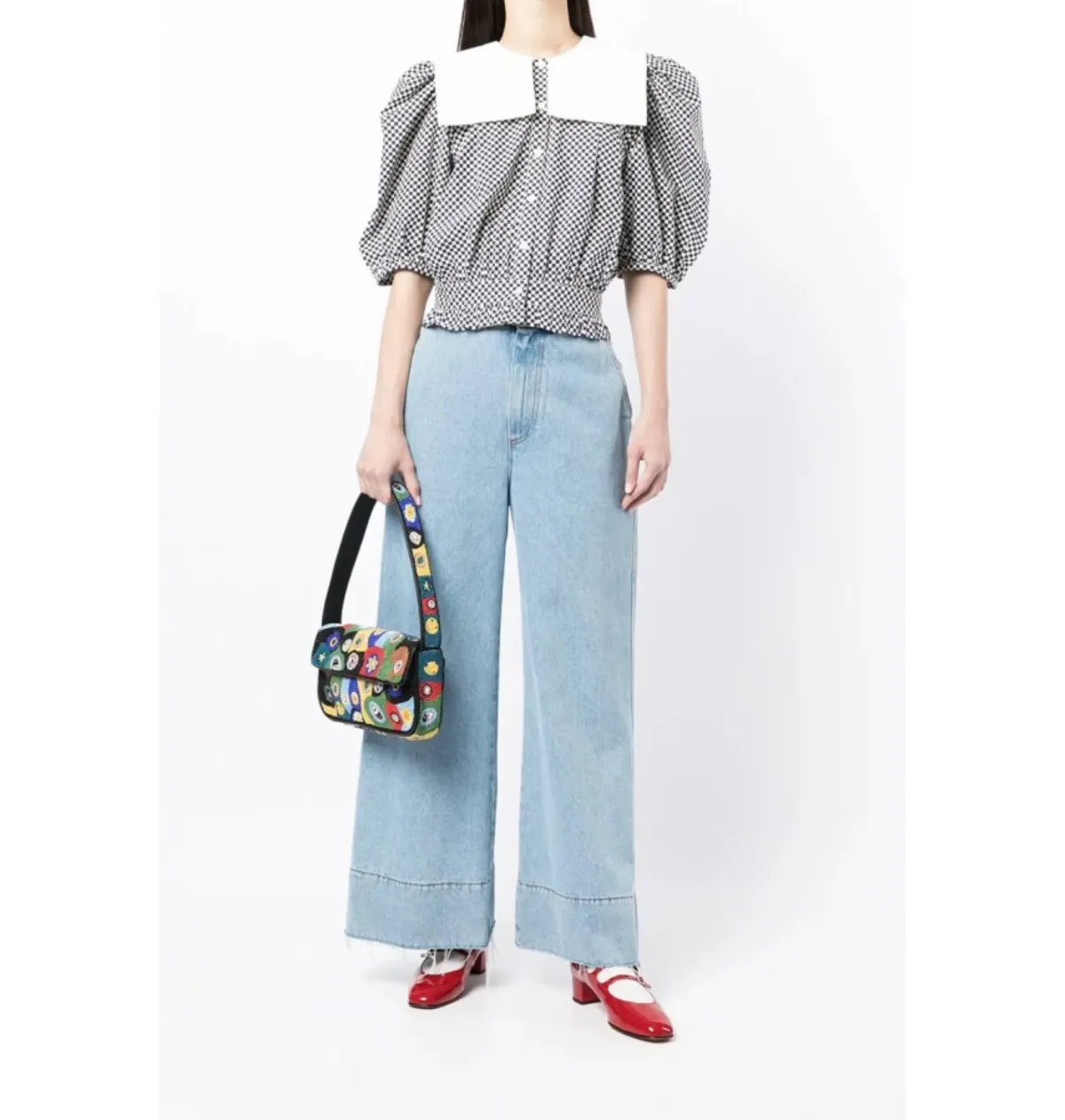 Shrimps The Doria Poplin Blouse Print Size 12 - Image 1