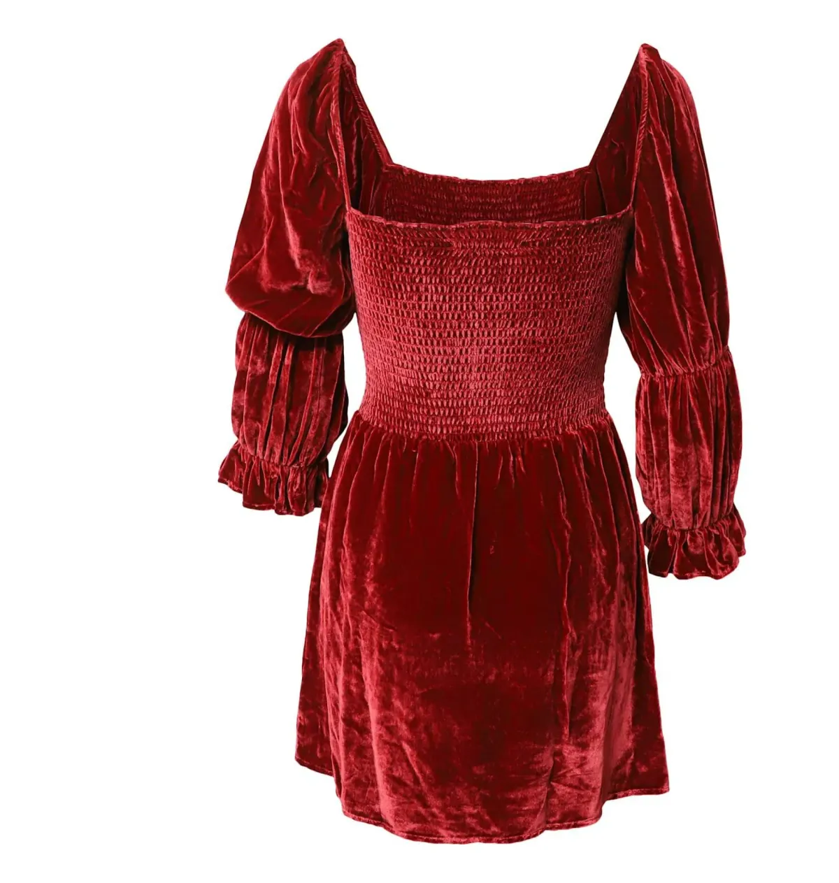 Reformation Albi Velvet Mini Dress Red Size UK 10 - Image 4