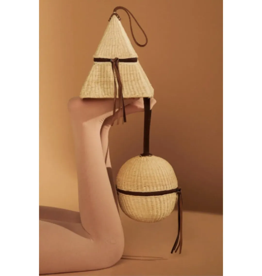 Nannacay Noor Pyramid Woven Bag Camel for rent on The Volte - main image