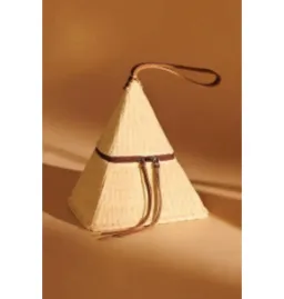 Nannacay Noor Pyramid Woven Bag Camel for rent on The Volte - image 1