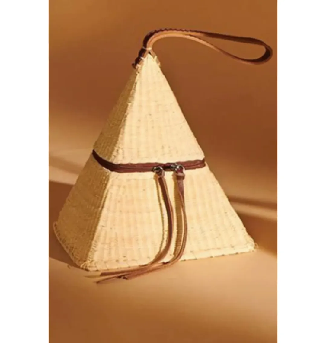 Nannacay Noor Pyramid Woven Bag Camel for rent on The Volte - main image