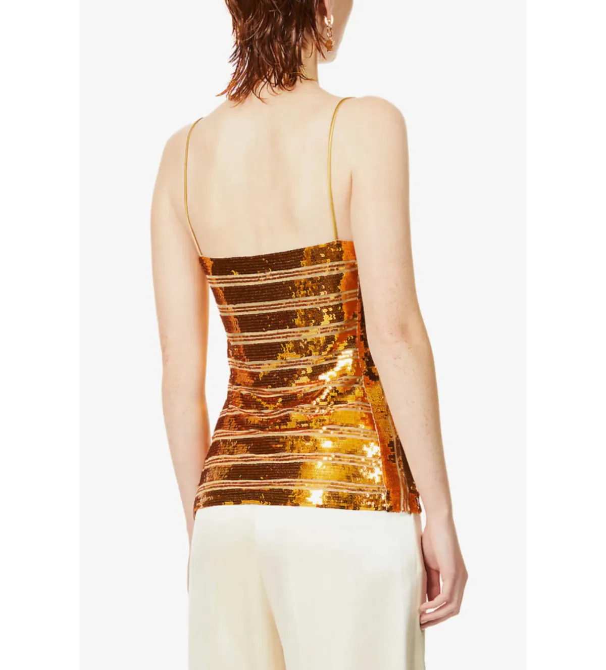 Galvan Stargaze sequin top in Honeycomb Size UK 12 - Image 2