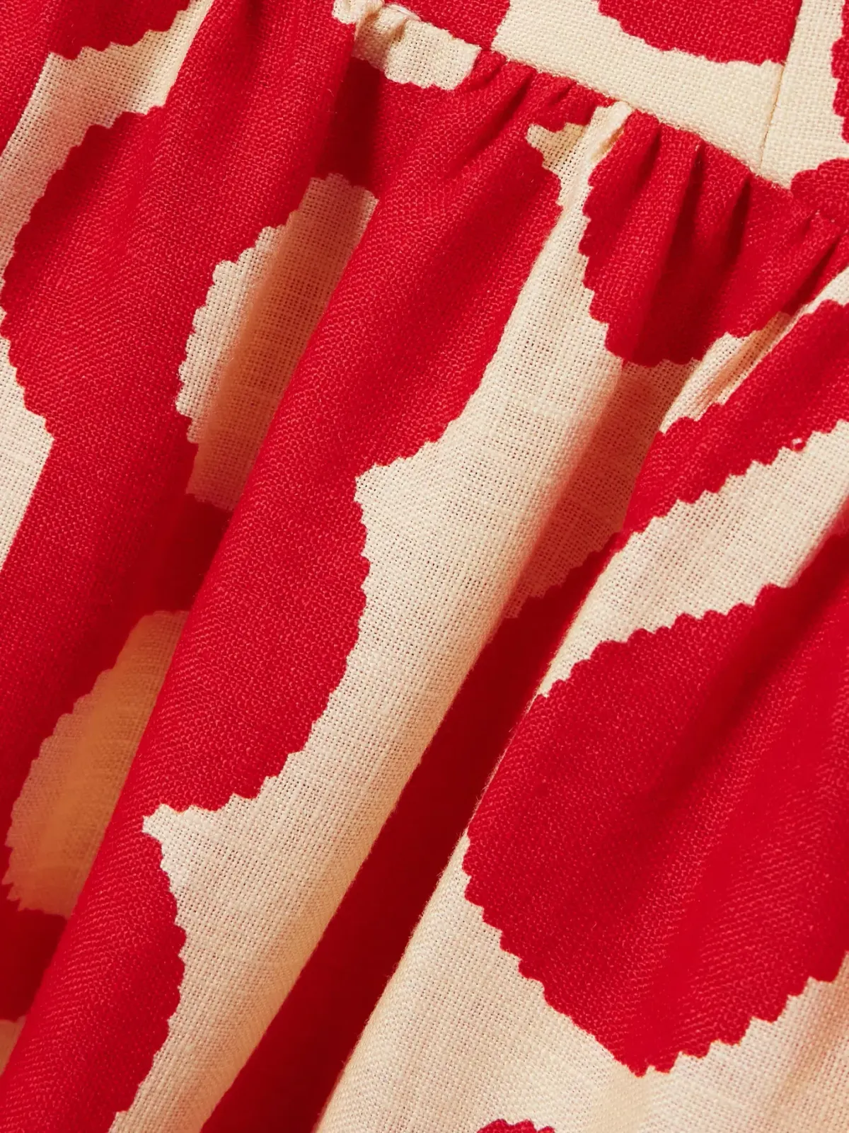 Farm Rio Palermo Midi Dress Red Floral Size L / UK 12 - Image 7