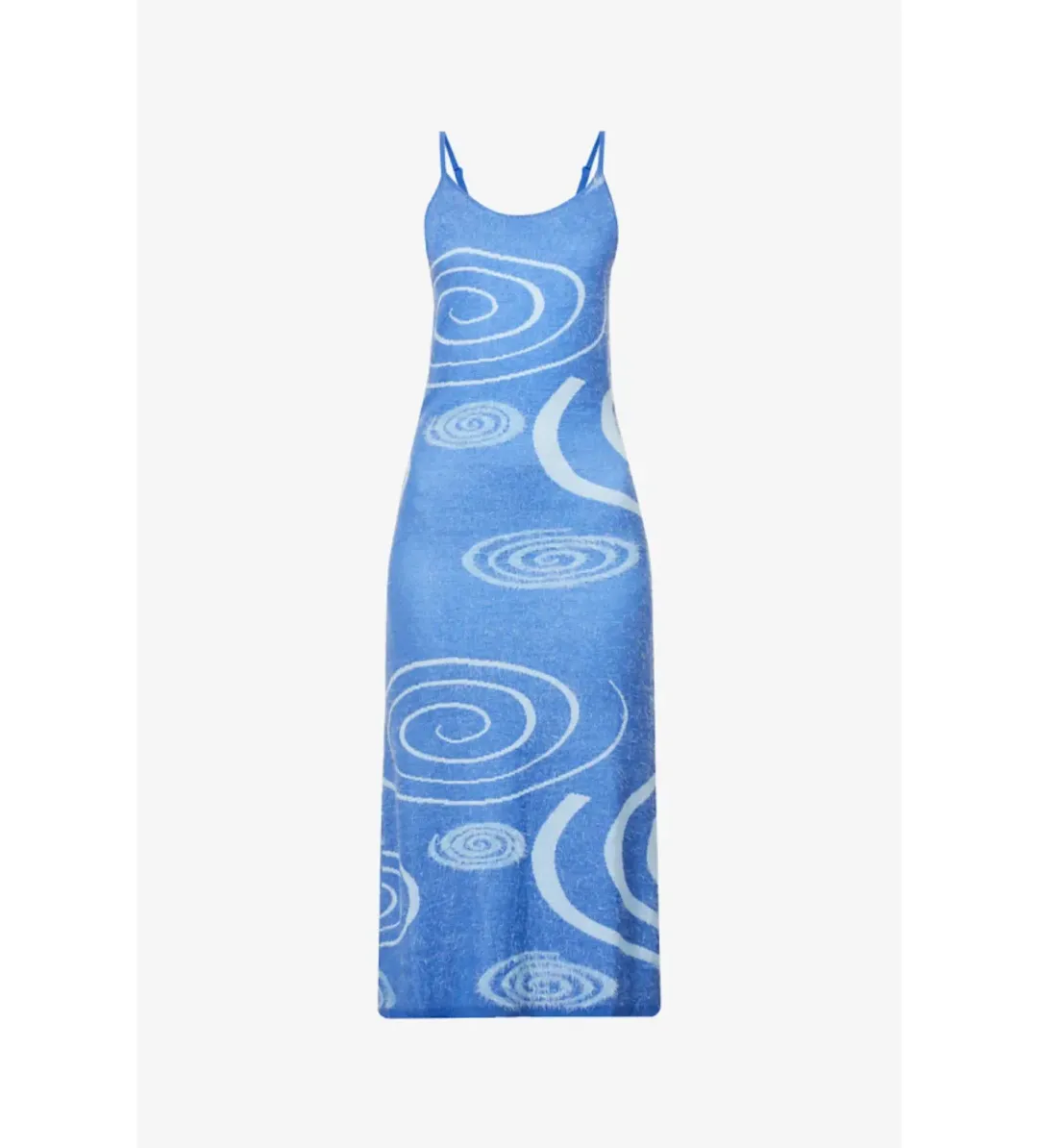 House of Sunny Galaxy Hockney Midi Dress Blue Print Size 10 for rent on The Volte - main image