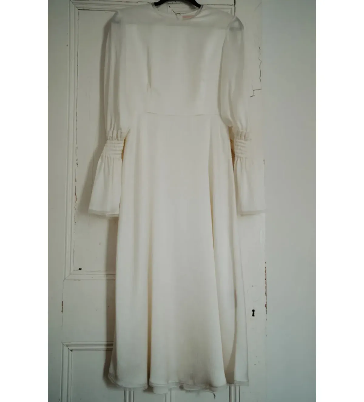 Roksanda Duana Silk Midi Dress White Size 10 - Image 3