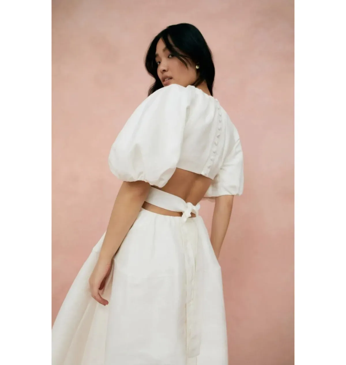 Aje Mimosa Dress Ivory Size UK 8 - Image 2