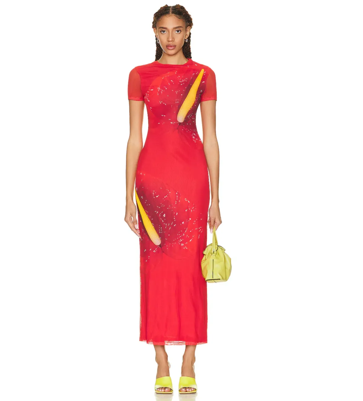 Loewe Anthurium Maxi Dress Red Size UK 10 - Image 1