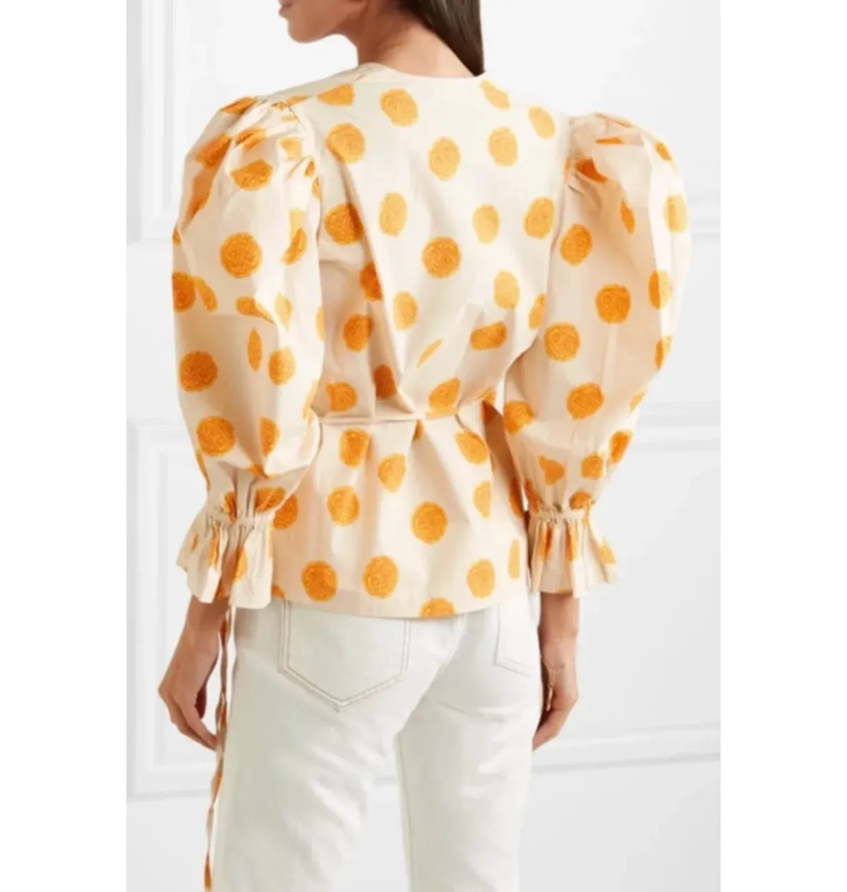 Rhode Valentina Wrap Top Print Size 12 - Image 2