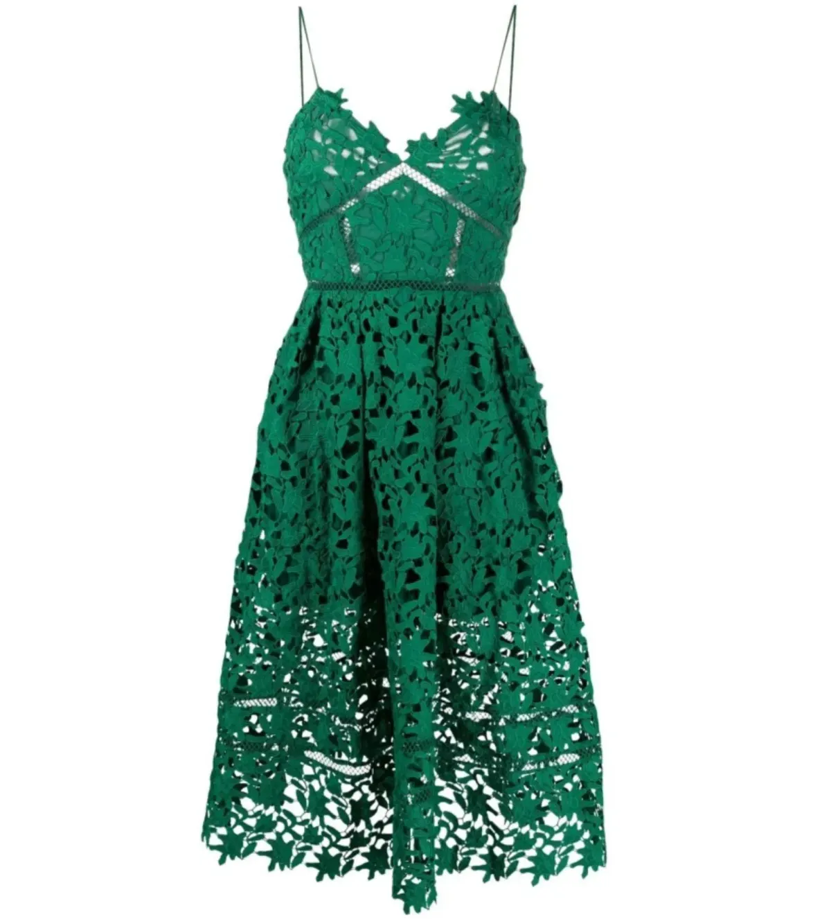 Self-Portrait Azaelea Midi Dress Green Size UK 12 - Image 5