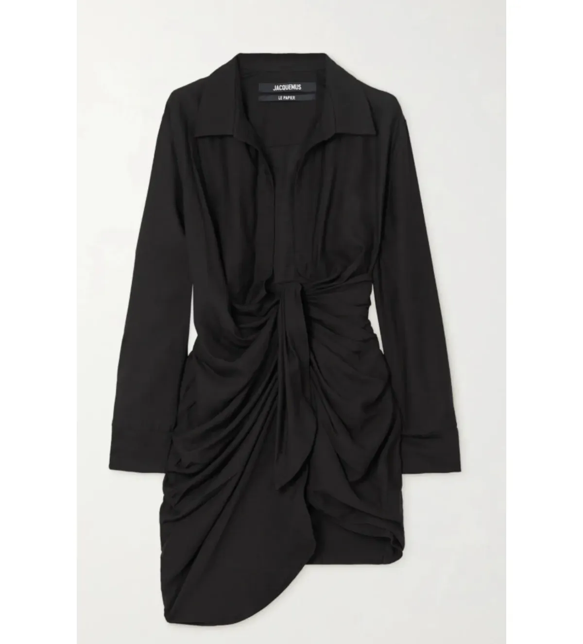 Jacquemus Bahia Shirt Dress Black Size 8 - Image 3