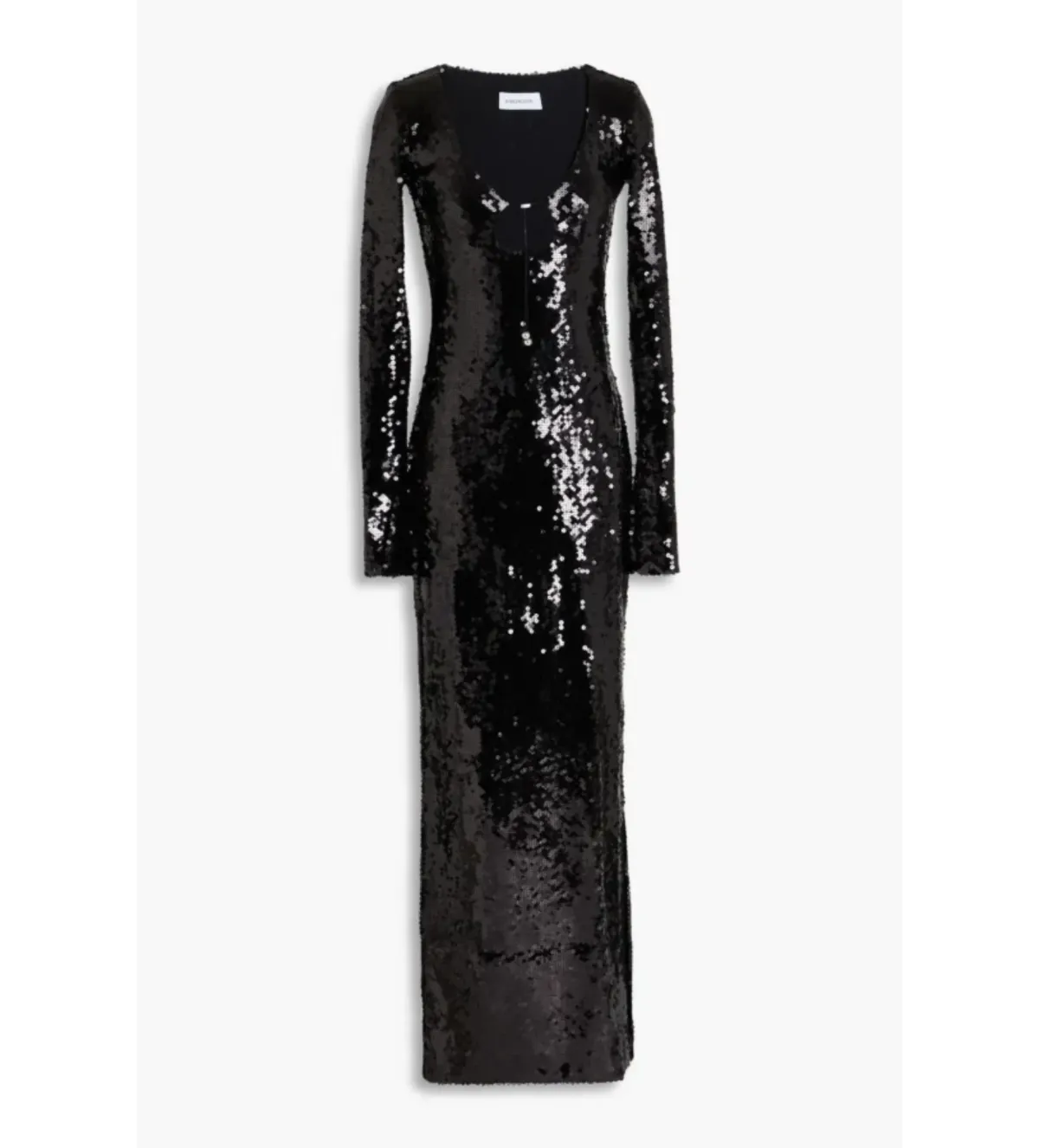 16ARLINGTON Solaria Maxi Dress Black Sequin Size UK 10 - Image 3
