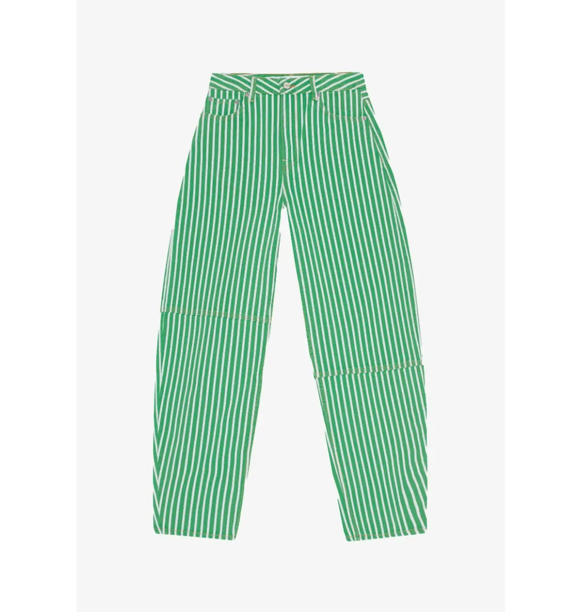 Ganni Denim Stary Jeans Green Stripe Size UK 12 - Image 3