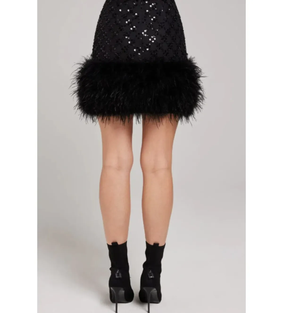 Nadine Merabi Roxy Mini Skirt Black Size UK 12 - Image 4