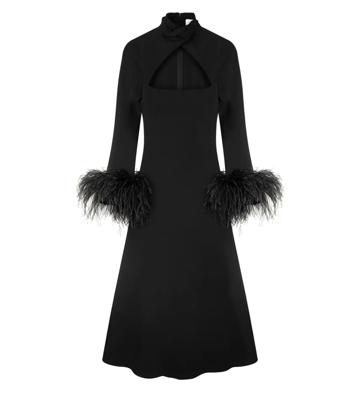 16ARLINGTON Odessa Midi Dress Black Size UK 10 - Image 4