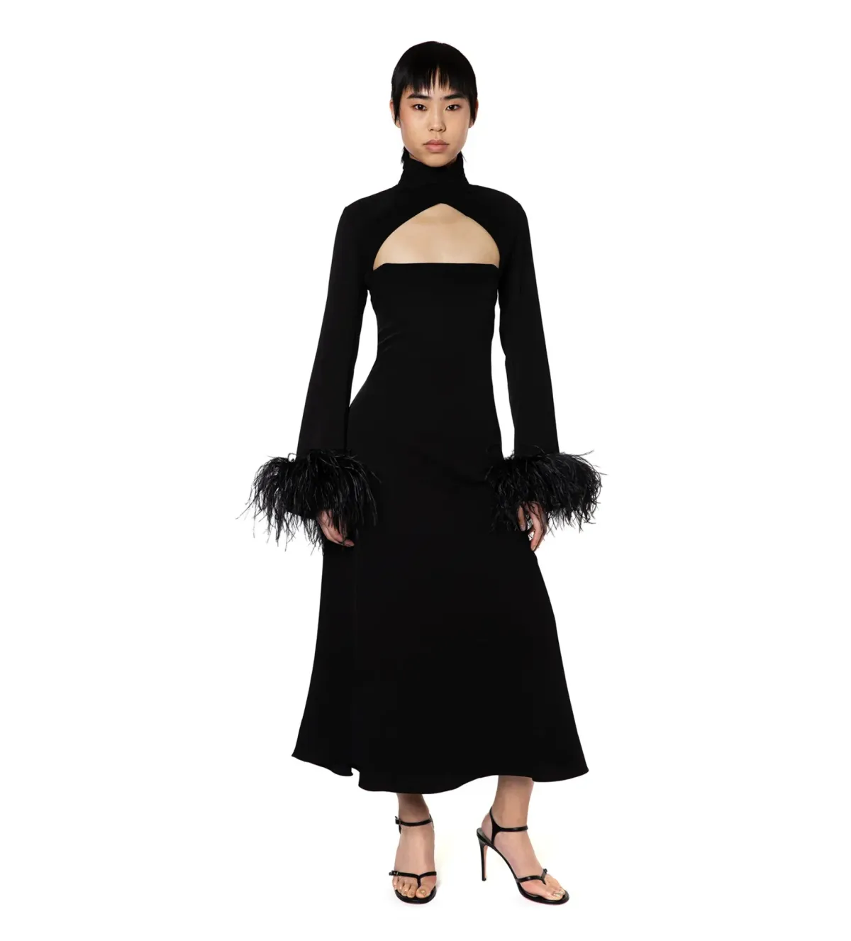 16ARLINGTON Odessa midi dress in Black Size UK 10 - Image 1